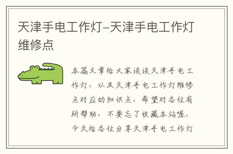 天津手电工作灯-天津手电工作灯维修点