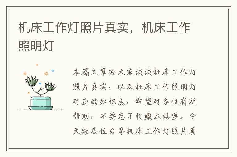机床工作灯照片真实,机床工作照明灯