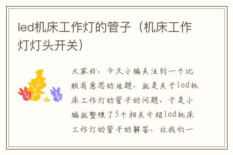 led机床工作灯的管子(机床工作灯灯头开关)