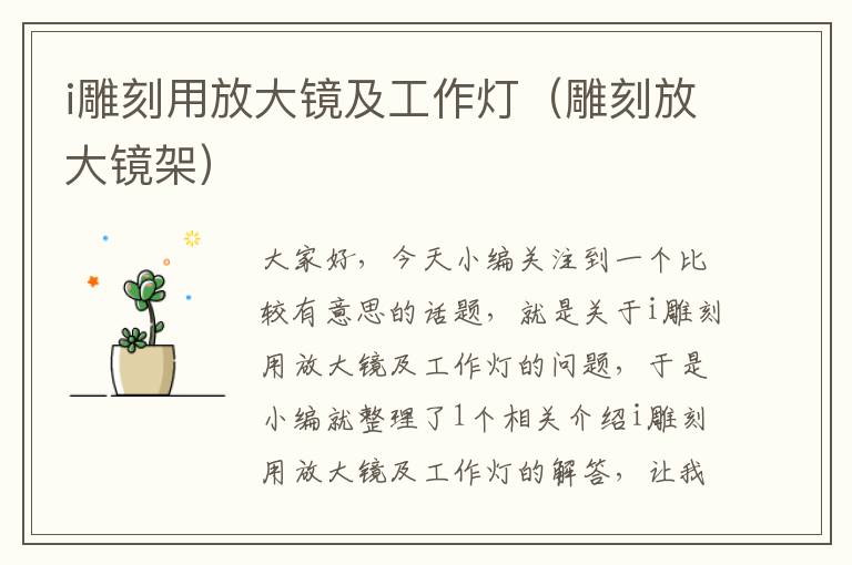 i雕刻用放大镜及工作灯(雕刻放大镜架)