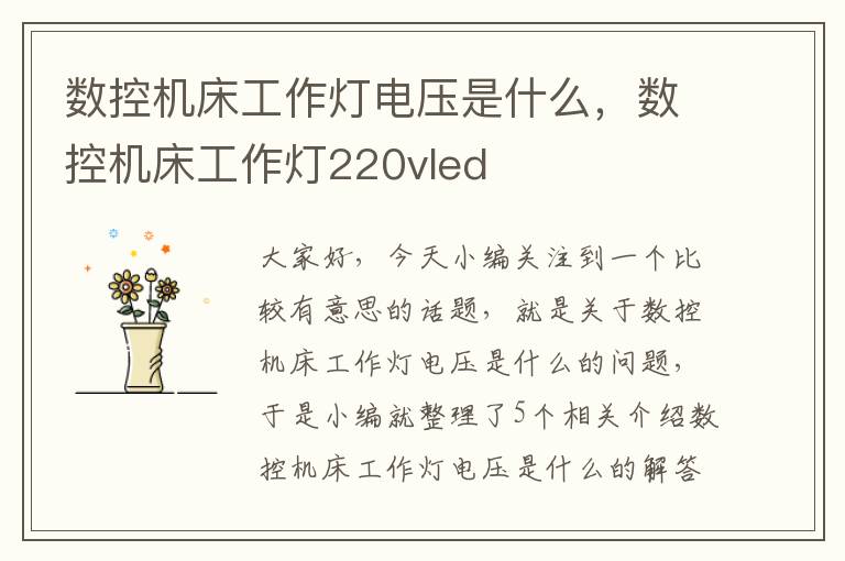 数控机床工作灯电压是什么,数控机床工作灯220vled