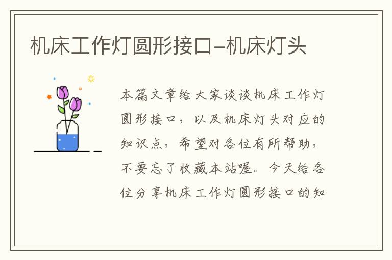 机床工作灯圆形接口-机床灯头