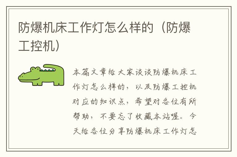 防爆机床工作灯怎么样的(防爆工控机)