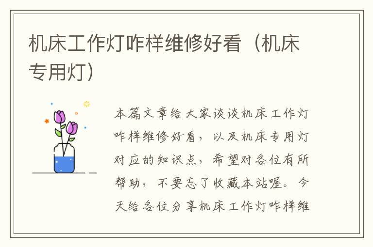 机床工作灯咋样维修好看(机床专用灯)