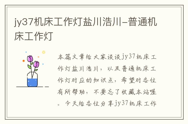 jy37机床工作灯盐川浩川-普通机床工作灯