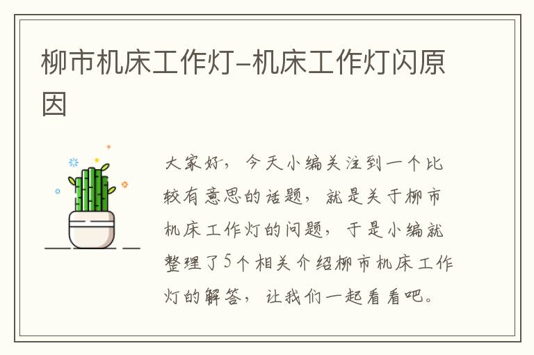 柳市机床工作灯-机床工作灯闪原因
