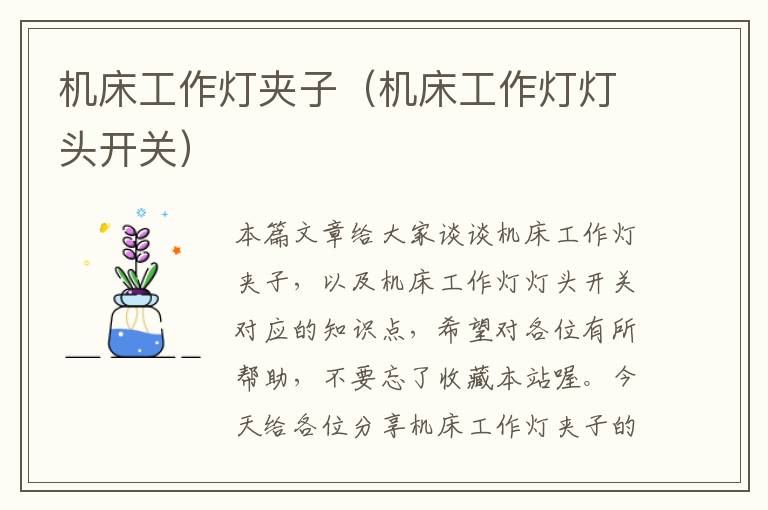 机床工作灯夹子(机床工作灯灯头开关)
