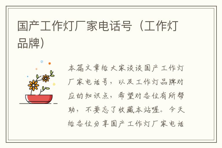 国产工作灯厂家电话号(工作灯品牌)