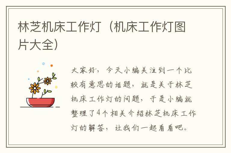 林芝机床工作灯(机床工作灯图片大全)