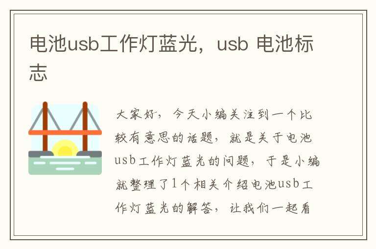 电池usb工作灯蓝光,usb 电池标志