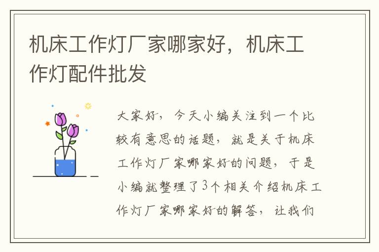 机床工作灯厂家哪家好,机床工作灯配件批发