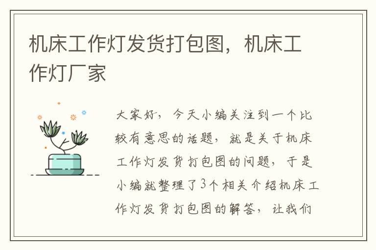 机床工作灯发货打包图,机床工作灯厂家