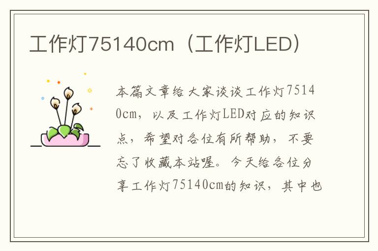 工作灯75140cm(工作灯LED)