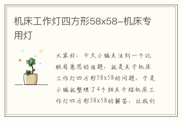 机床工作灯四方形58x58-机床专用灯