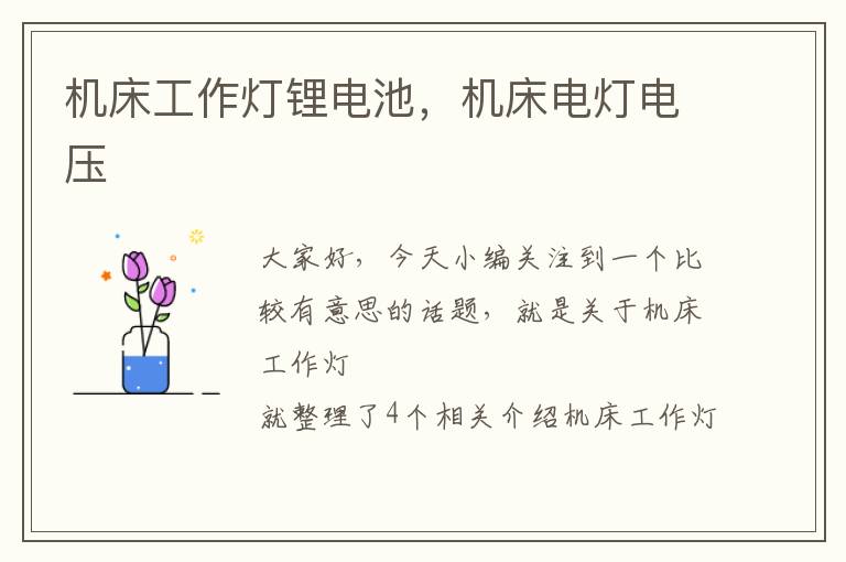 机床工作灯锂电池,机床电灯电压