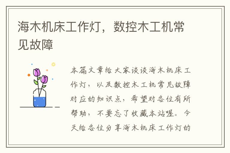 海木机床工作灯,数控木工机常见故障