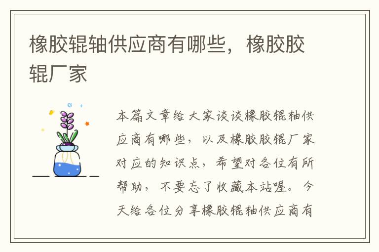 橡胶辊轴供应商有哪些，橡胶胶辊厂家