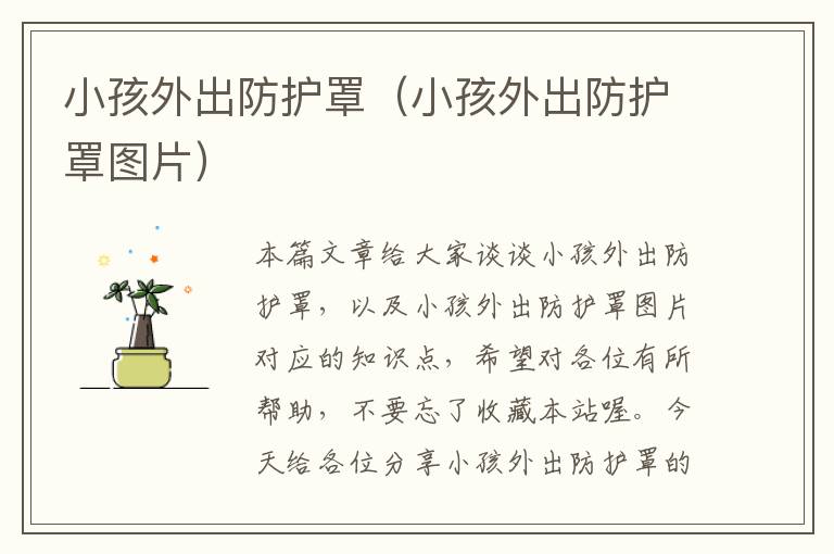 小孩外出防护罩(小孩外出防护罩图片)