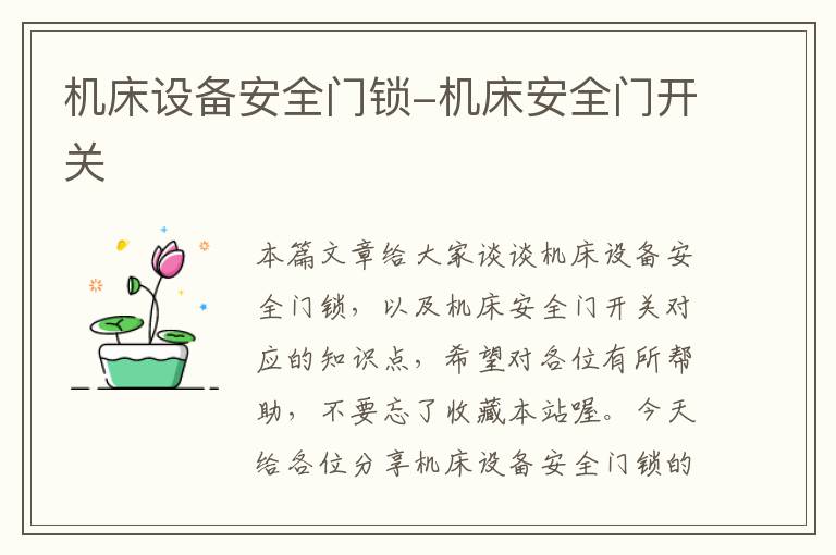 机床设备安全门锁-机床安全门开关