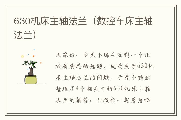 630机床主轴法兰(数控车床主轴法兰)