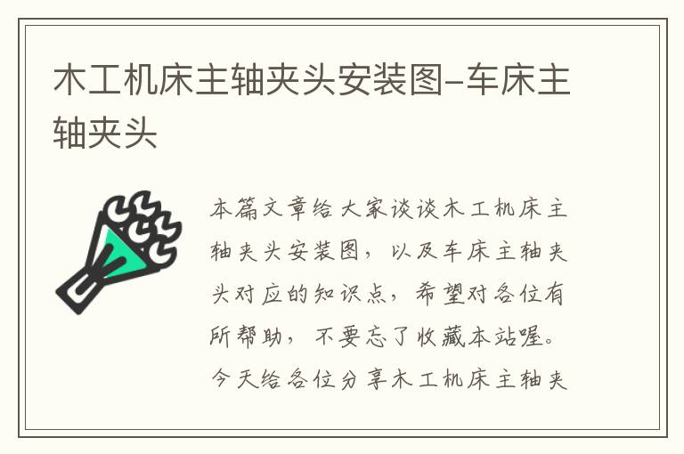 木工机床主轴夹头安装图-车床主轴夹头