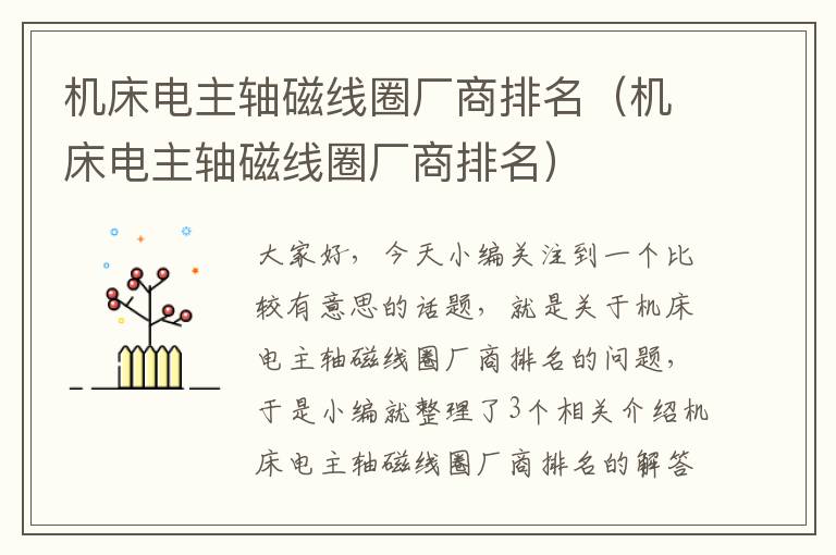 机床电主轴磁线圈厂商排名(机床电主轴磁线圈厂商排名)