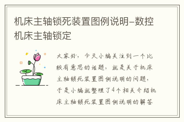 机床主轴锁死装置图例说明-数控机床主轴锁定