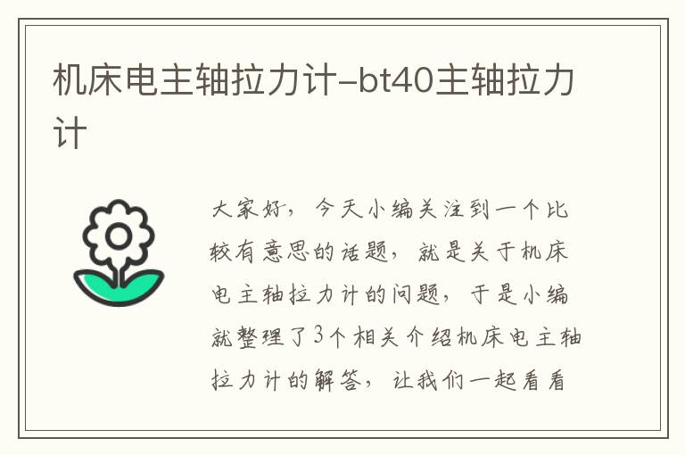 机床电主轴拉力计-bt40主轴拉力计