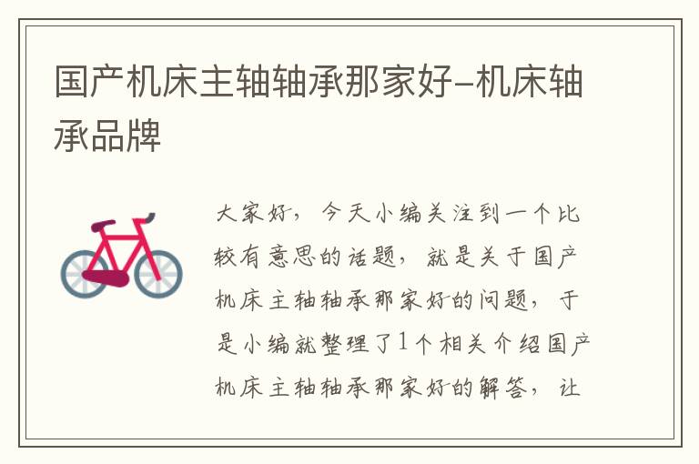 国产机床主轴轴承那家好-机床轴承品牌