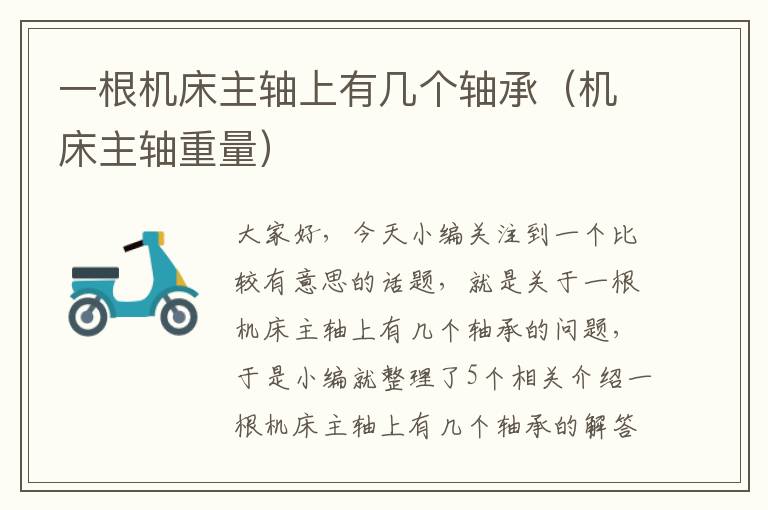 一根机床主轴上有几个轴承(机床主轴重量)