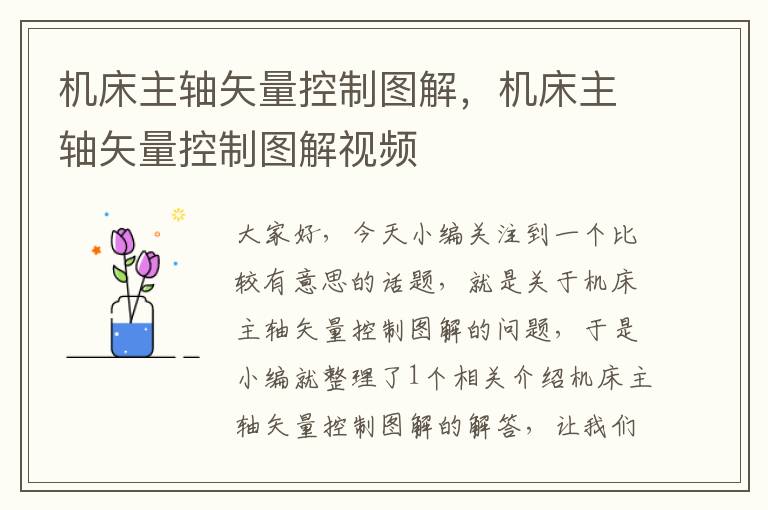 机床主轴矢量控制图解,机床主轴矢量控制图解视频
