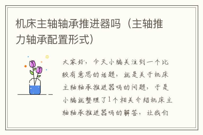 机床主轴轴承推进器吗(主轴推力轴承配置形式)
