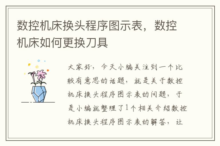 数控机床换头程序图示表,数控机床如何更换刀具
