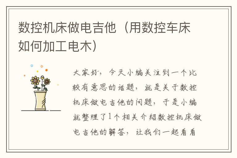数控机床做电吉他(用数控车床如何加工电木)