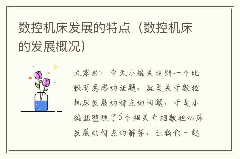 数控机床发展的特点(数控机床的发展概况)