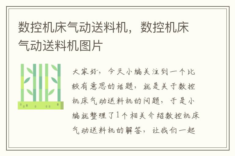 数控机床气动送料机,数控机床气动送料机图片