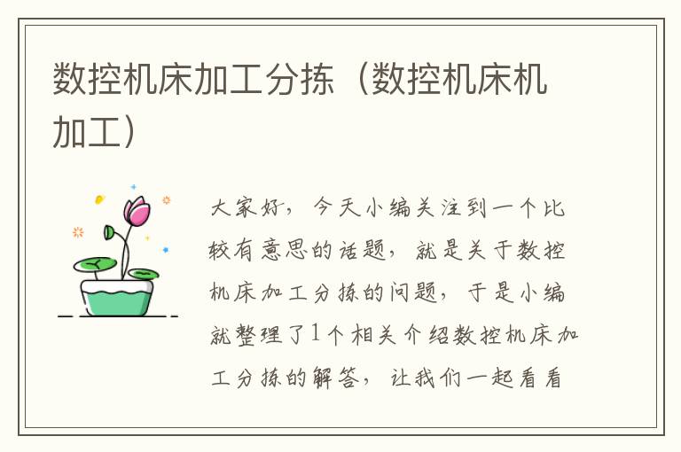 数控机床加工分拣(数控机床机加工)