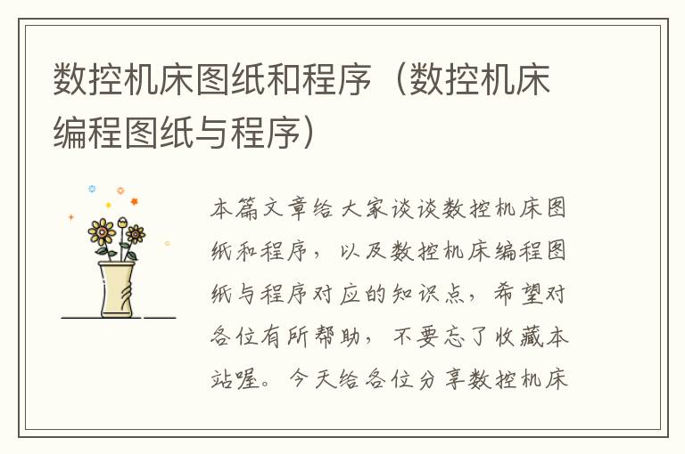 数控机床图纸和程序（数控机床编程图纸与程序）
