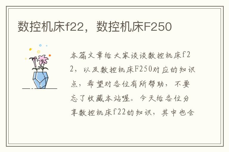 数控机床f22,数控机床F250