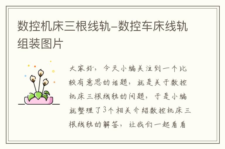 数控机床三根线轨-数控车床线轨组装图片