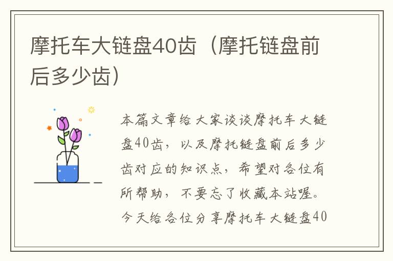 摩托车大链盘40齿(摩托链盘前后多少齿)