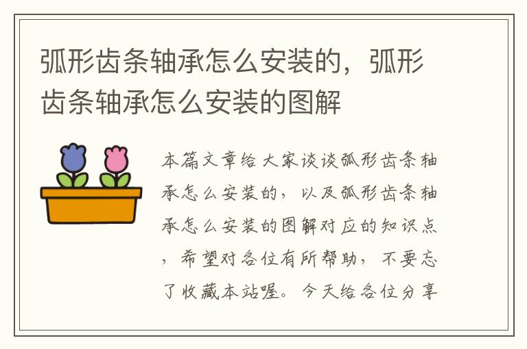 弧形齿条轴承怎么安装的,弧形齿条轴承怎么安装的图解