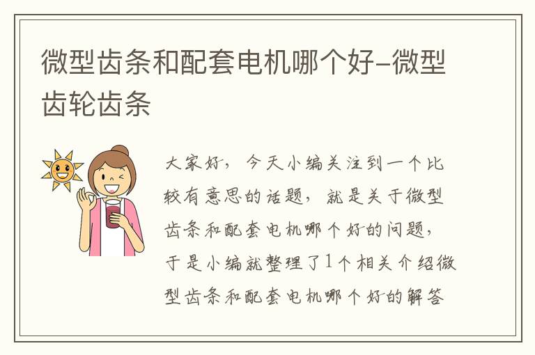 微型齿条和配套电机哪个好-微型齿轮齿条
