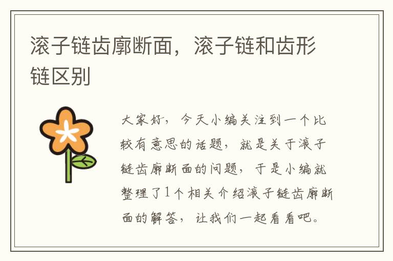 滚子链齿廓断面,滚子链和齿形链区别