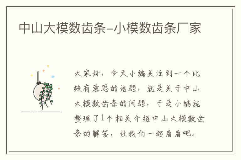 中山大模数齿条-小模数齿条厂家