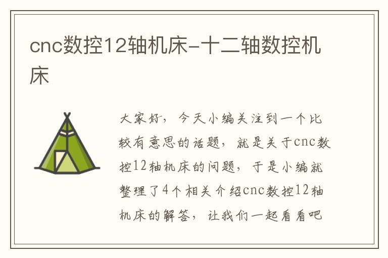 cnc数控12轴机床-十二轴数控机床