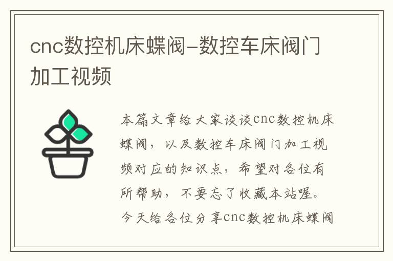 cnc数控机床蝶阀-数控车床阀门加工视频