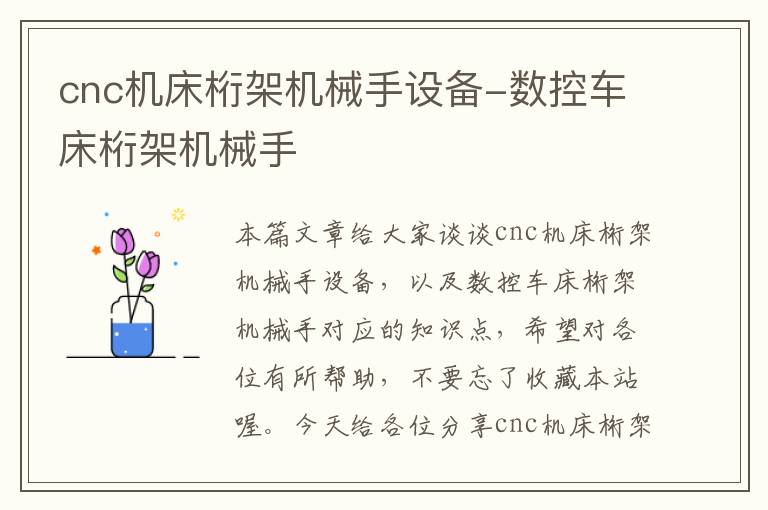 cnc机床桁架机械手设备-数控车床桁架机械手