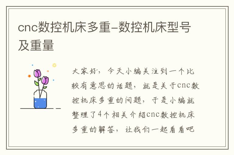 cnc数控机床多重-数控机床型号及重量
