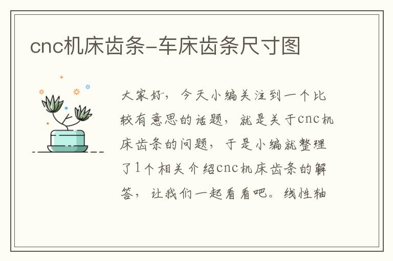 cnc机床齿条-车床齿条尺寸图